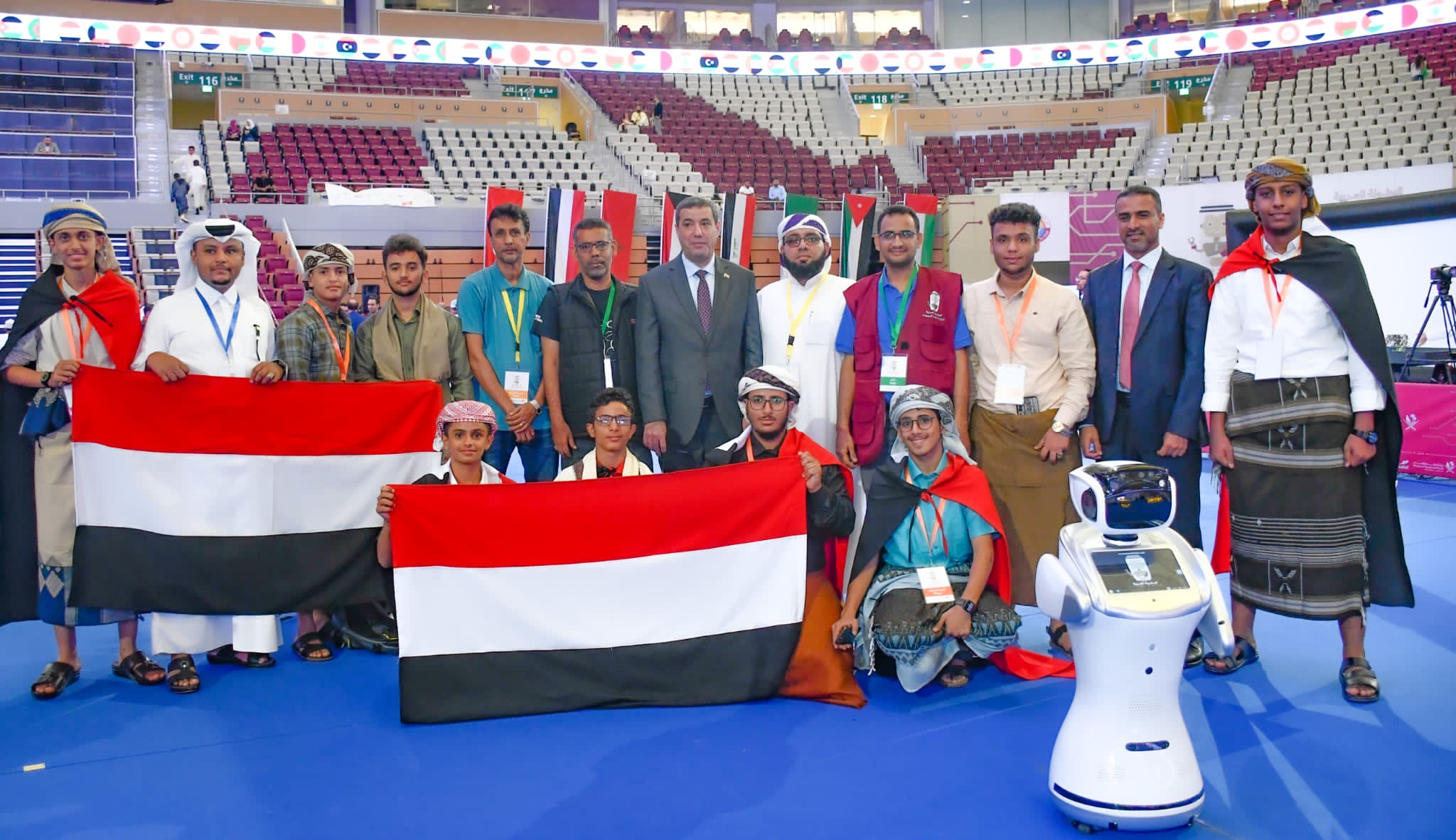 الفرق الوطنية اليمنية تتأهل للأدوار المتقدمة في البطولة العربية للروبوت  2023 بقطر